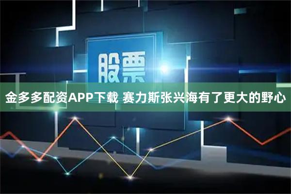金多多配资APP下载 赛力斯张兴海有了更大的野心